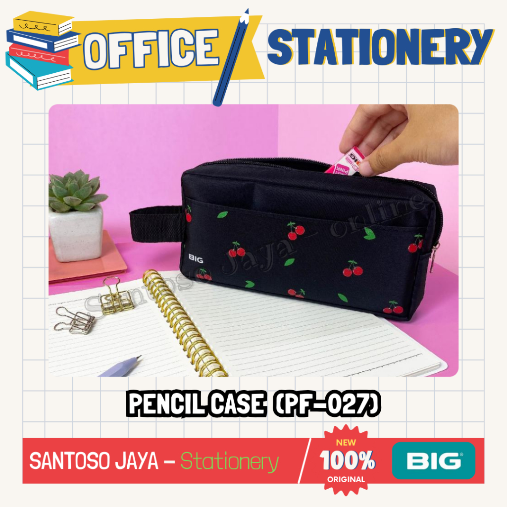 

Tempat - Kotak Pensil BIG Model Cherry PF027 - Cherry Pencil Case Bag PF-027