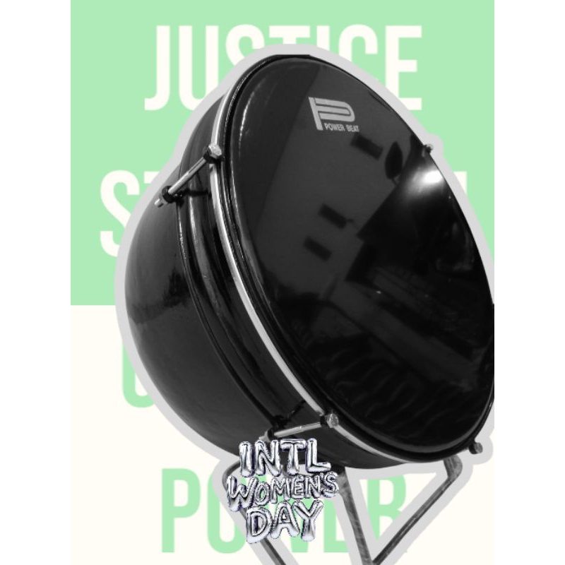 Bass hadroh / bass jidur 16" inc polos free stik pemukul