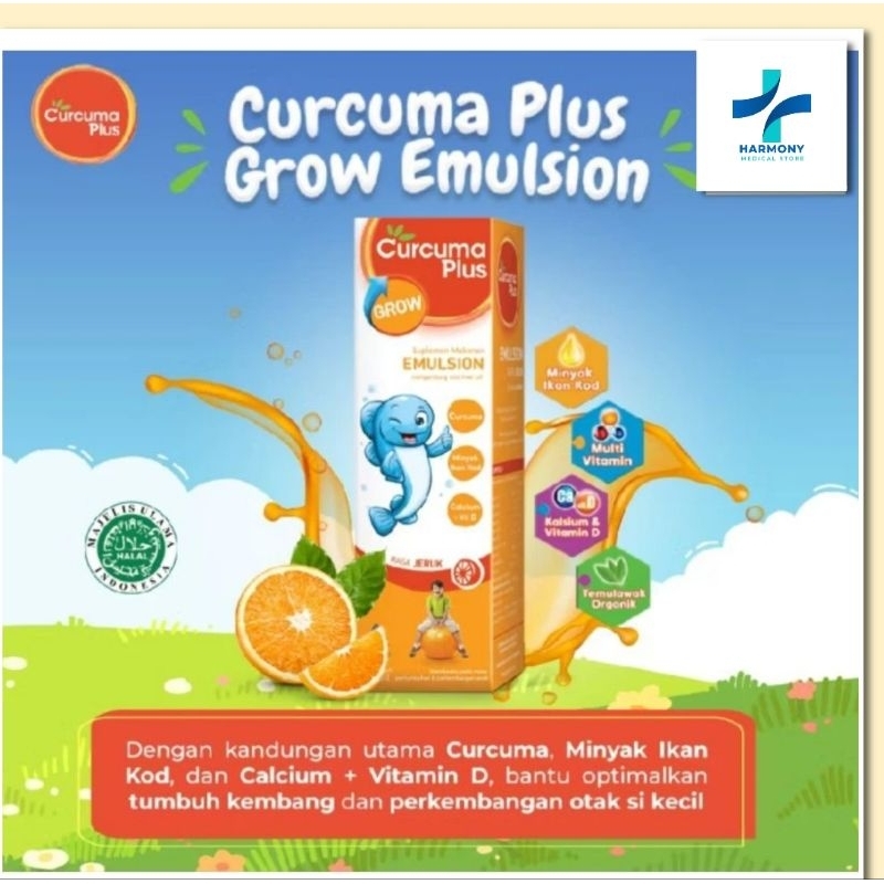Curcuma Plus Grow Emulsion Suplemen/ Vitamin Anak Untuk Pertumbuhan dan Nafsu Makan(HM)