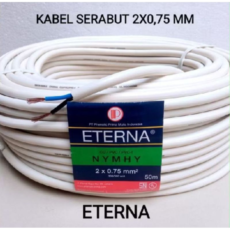 KABEL LISTRIK ETERNA SERABUT 2X0,75 MM