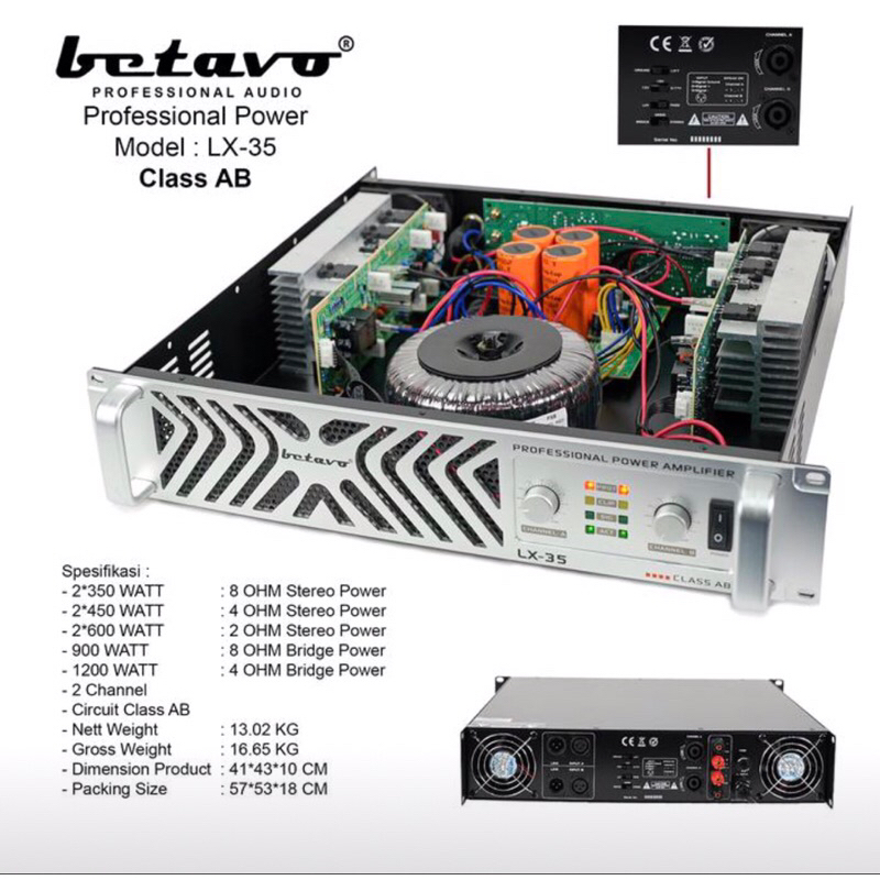 Profesional Power Betavo LX-35 2 Channel