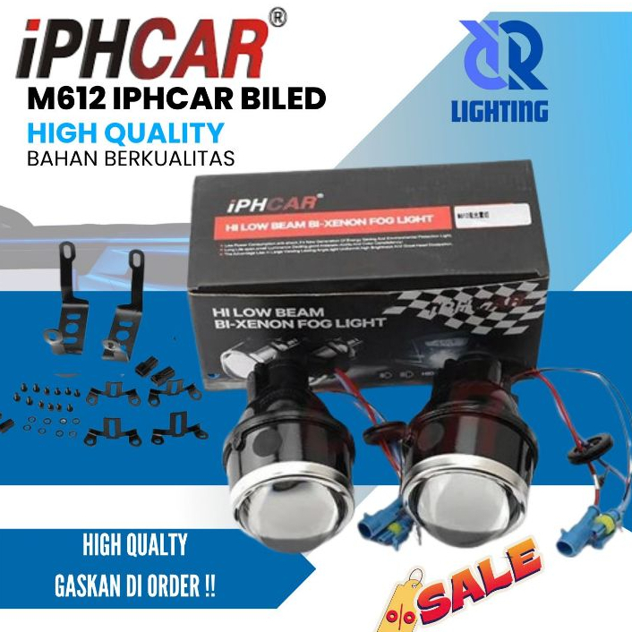 M612 IPHCAR Biled foglamp projector blue lens 3 inch 3" HID LED mobil