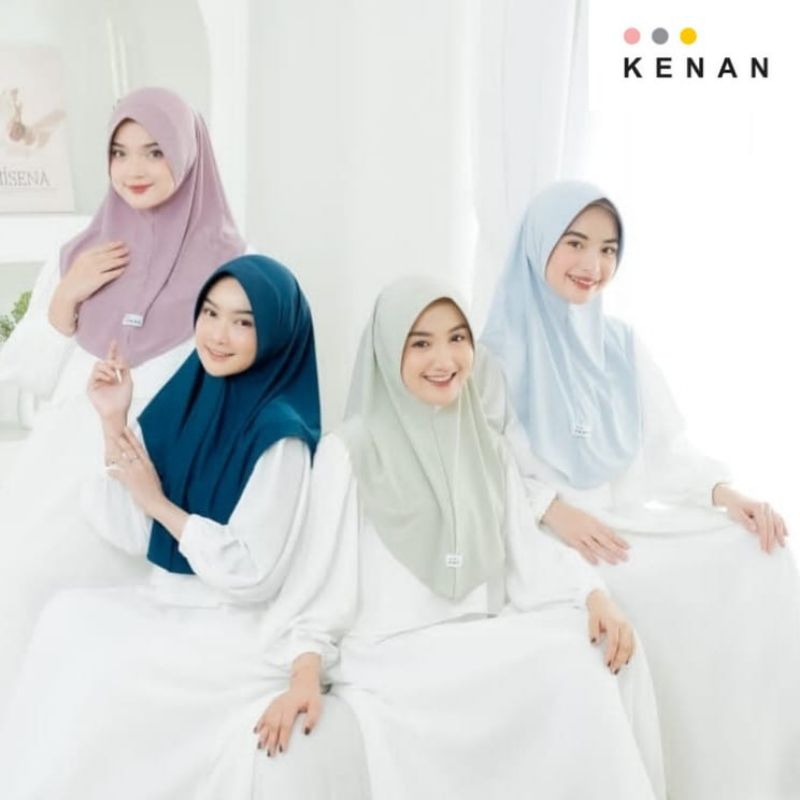 Hijab Jilbab Kerudung Bergo Instan Kenan Original Model Dzevada Bahan Jersey Premium Ukuran M