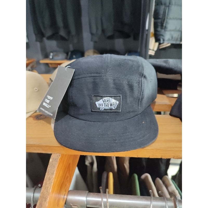 paling laku topi 5 panel vans hitam masa kini bahan premium