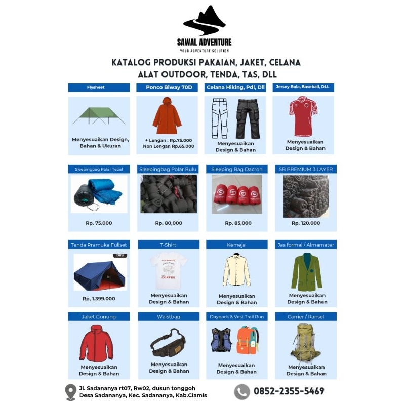 Custom Outer Layer Tenda & Flysheet Camping Borneo 4P  / Tenda Java 4 / Tenda Compass 4P / Tenda Mol