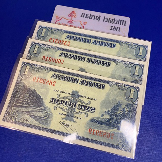 1 rupiah Tahun 1951 seri pemandangan Gress Ori