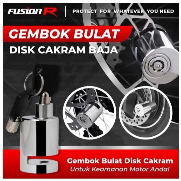 Kunci Gembok Disc Lock pada Cakram Sepeda Motor Universal — 4