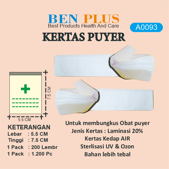 kertas puyer polos isi 1200 pcs