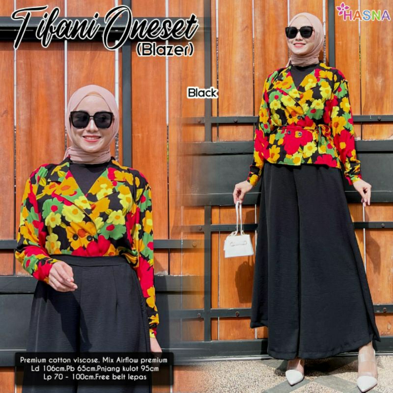 Setelan Celana Wanita - Tifani Oneset Hasna - Set Kulot Blazer