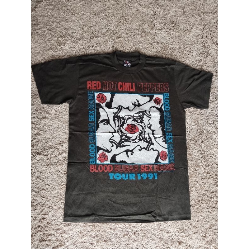Kaos bootleg thailand original rock band T-shirt RHCP " Blood Sugar Sex Magik tour 91".