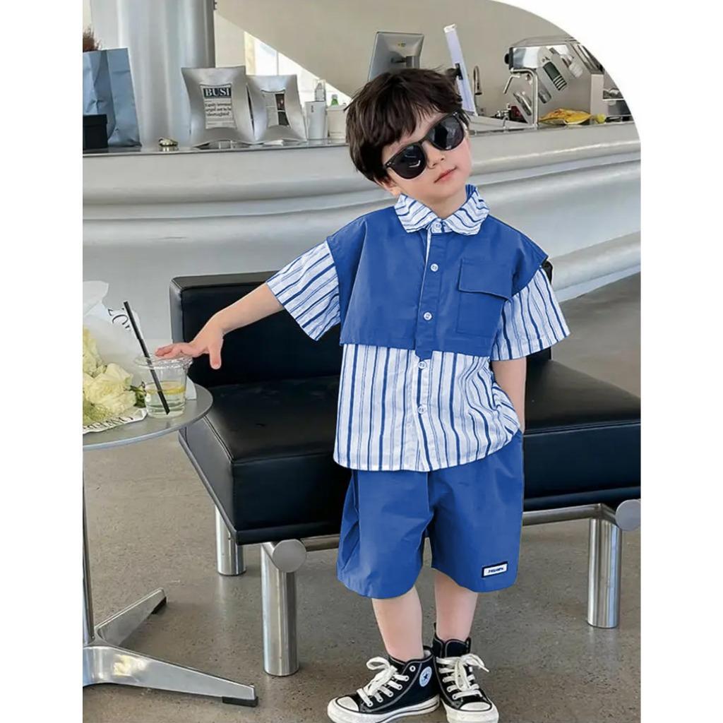 Setelan Kemeja Anak Cowok KEIRO 1-4 Tahun Baju Berkuaitas