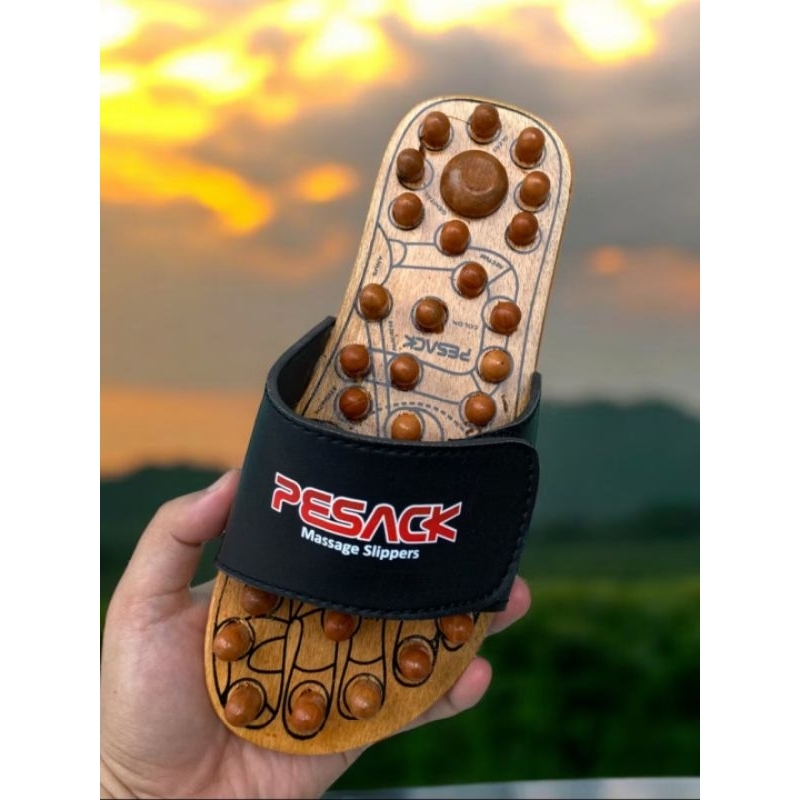 Sandal Refleksi kayu , Sandal kesehatan refleksi , Sandal rematik