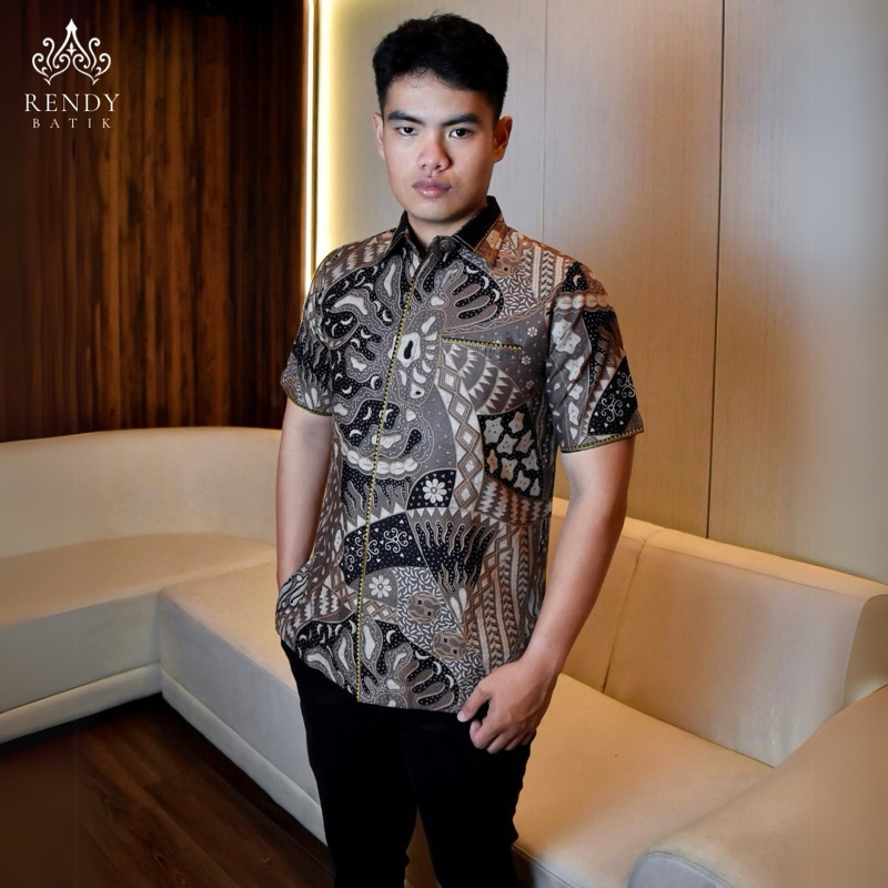 ARYASETA - RENDY BATIK | Kemeja Batik Pria Katun Solo Lengan Pendek Premium Elegan Formal
