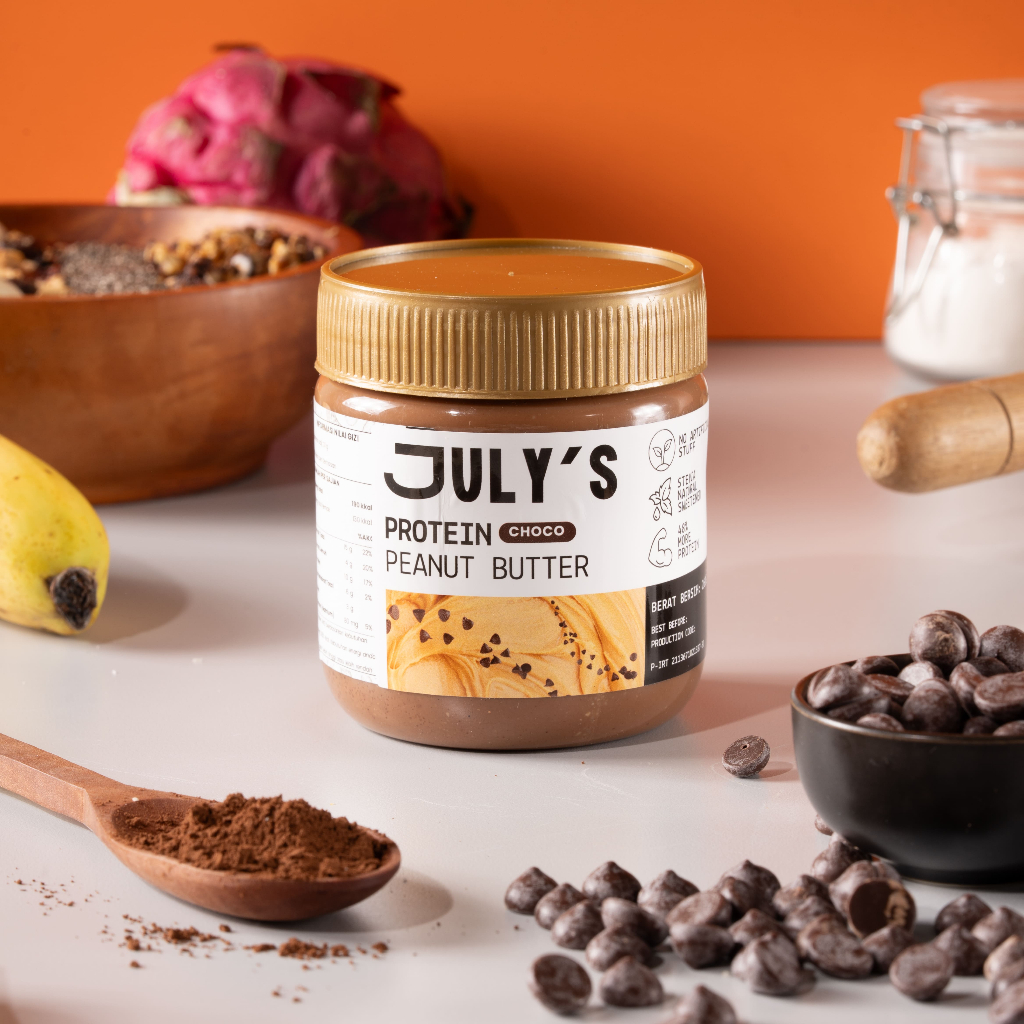 

JULY’S Selai Kacang Coklat / Dengan Tambahan Protein Whey Isolate, Tanpa Gula Tambahan, (250gr)
