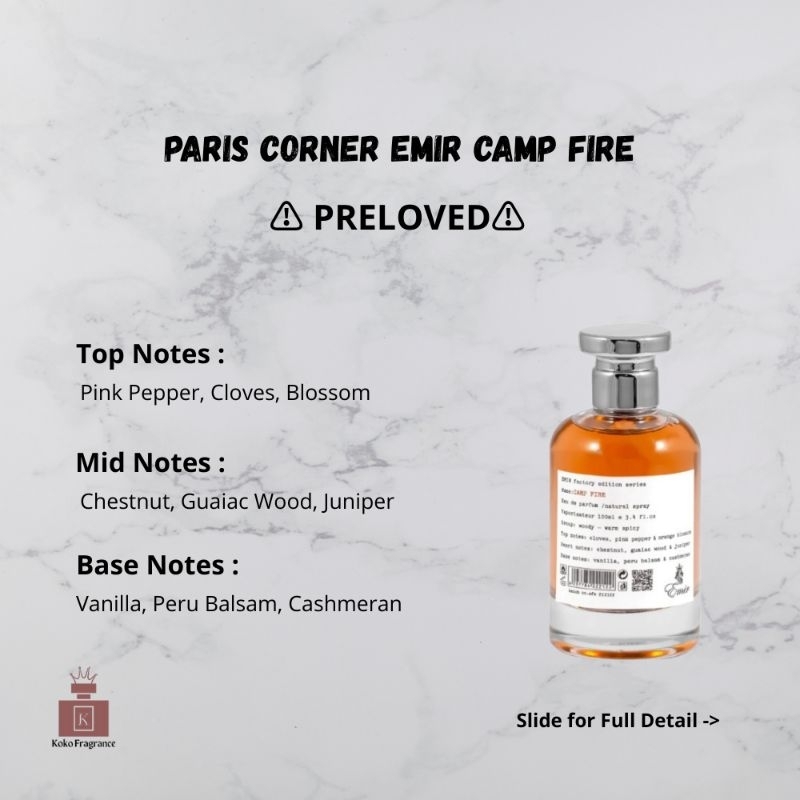 Paris Corner Emir Camp Fire 100ML • Juice 99% • Full Box