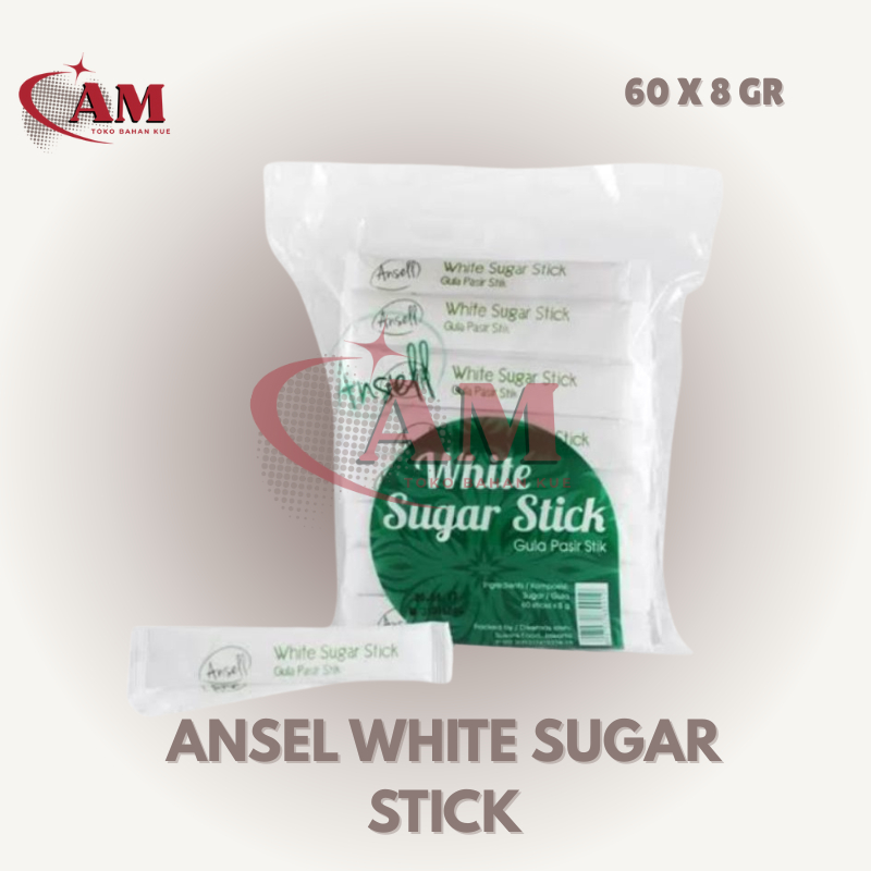 

Ansell White Sugar Stick / Gula Pasir Stik 60 x 8 Gr