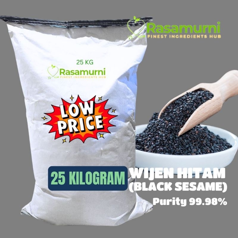 

WIJEN HITAM (BLACK SESAME) 25 KG/SACK HARGA IRIT