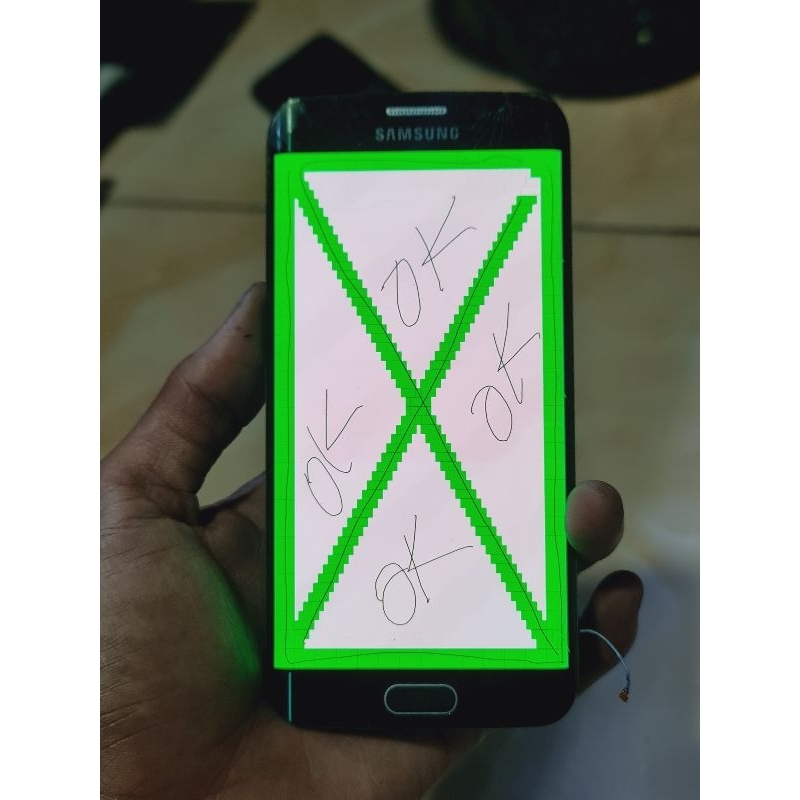 Lcd Original Samsung S6 Edge Minus BisaPakai(Baca Deskripsi)