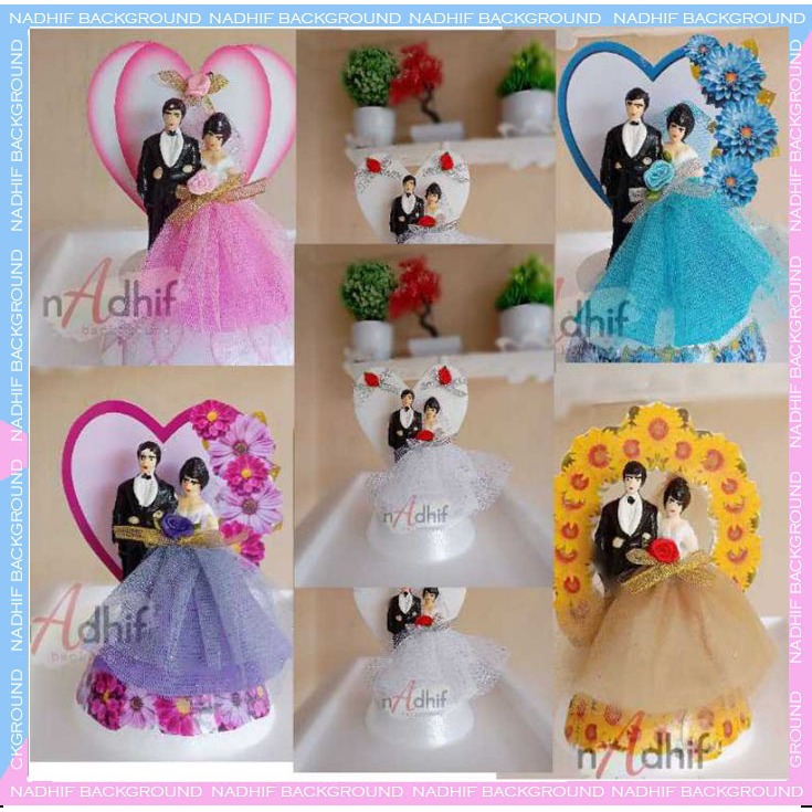 Patung Pengantin Boneka Hiasan Kue Pengantin Decorasi Cake Wedding Topper Kue