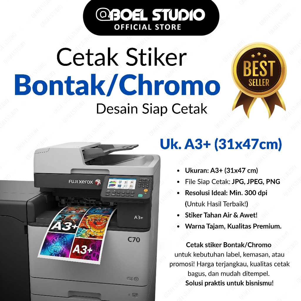 

CETAK STIKER BONTAK/CHROMO A3+ | DESAIN SIAP CETAK
