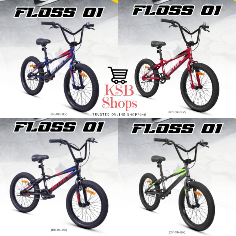 [KSB] SEPEDA ANAK LAKI COWOK / SEPEDA ANAK PEREMUAN BMX 20 INCH Roda Dua (2) BAN POMPA Merk UNITEDBI