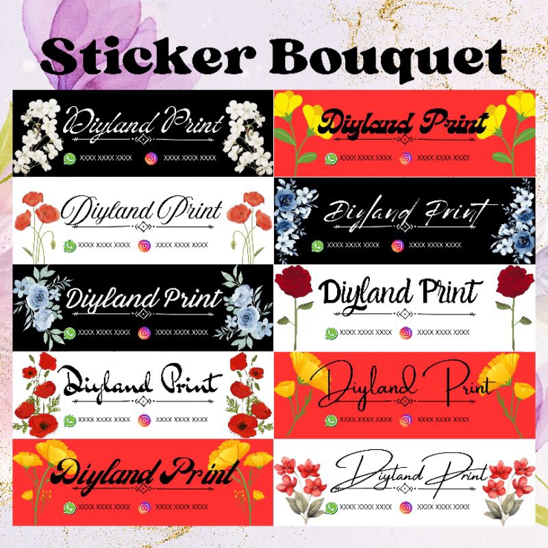 

Stiker Buket/ Stiker Bouquet / Kartu Bouquet