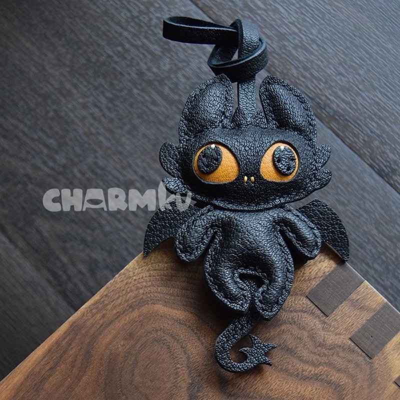 How To Train Your Dragon Toothless Leather Bag Charm Gantungan Tas Keychain