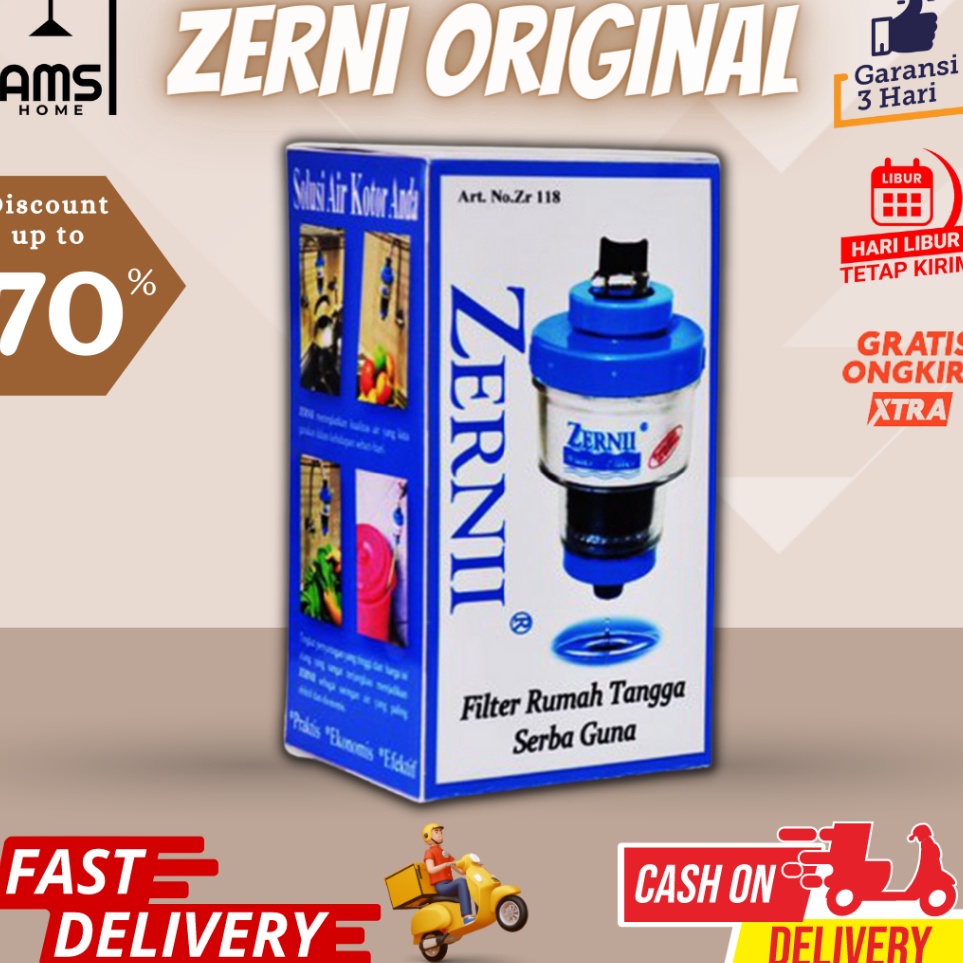 Alat Penyaring Saringan Air Kotor Kran Kamar Mandi Filter Air Keruh Sumur Zerni Water Purifier