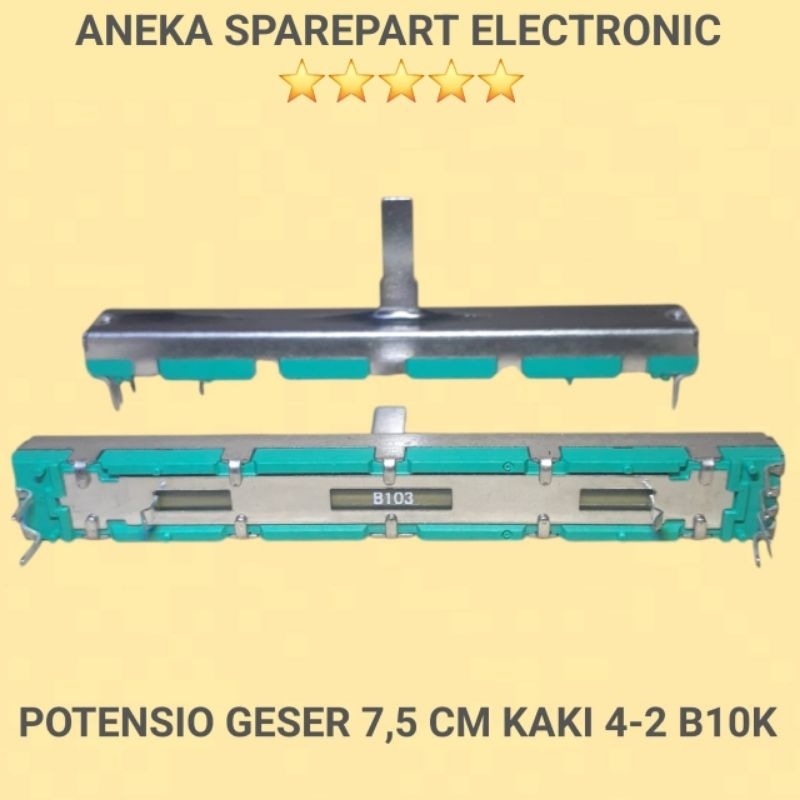 POTENSIO GESER 7,5 CM KAKI 4 - 2 B10K