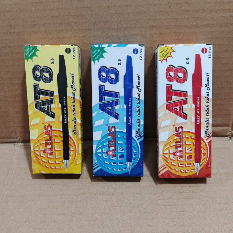 

1 Pak Pulpen Atlas AT8 Isi 12 Pcs