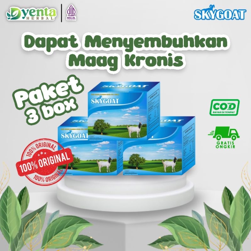 

Skygoat - Susu Kambing Etawa Bubuk Sky Goat Original Paket 3 Box isi 30 sachet