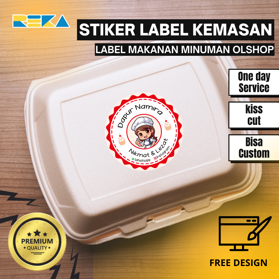 

8-10 STIKER KEMASAN / STICKER MAKANAN / STIKER LABEL / STIKER CUSTOM / CETAK STIKER / STIKER LOGO