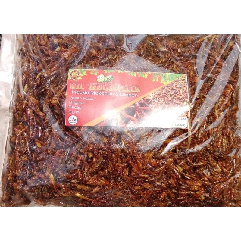 

belalang goreng utes kemasan 200grm kantong