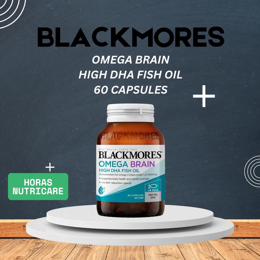 BLACKMORES OMEGA BRAIN HIGH DHA FISH OIL (60 CAPSULES) - Suplemen Vitamin Kesehatan Saraf Otak Dewas