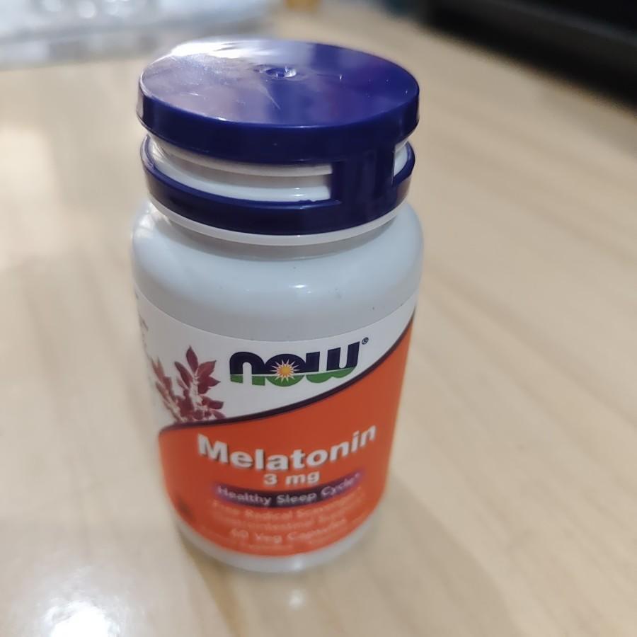 NOW Melatonin 3 Mg Healthy Sleep Cycle Suplemen Gangguan Sulit Tidur Lelap Insomnia