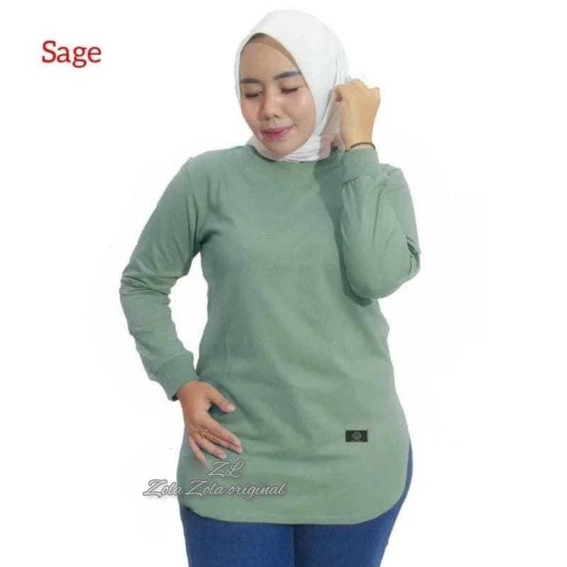Kaos oval wanita lengan panjang / Kaos oval wanita jumbo / kaos oval wanita  atasan wanita terbaru