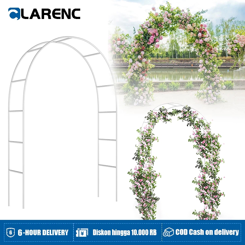 2leyer Pergola Besi Dekorasi 2,4m X 1,4m Lingkar Pergola Dekorasi Lingkar Besi Dekorasi