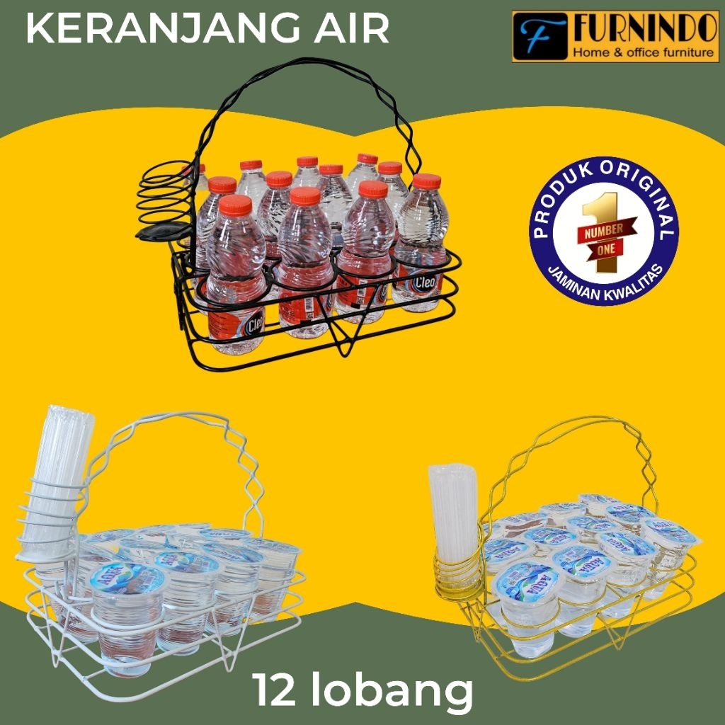 Keranjang Aqua Gelas Rak Air Mineral Besi Anti Karat
