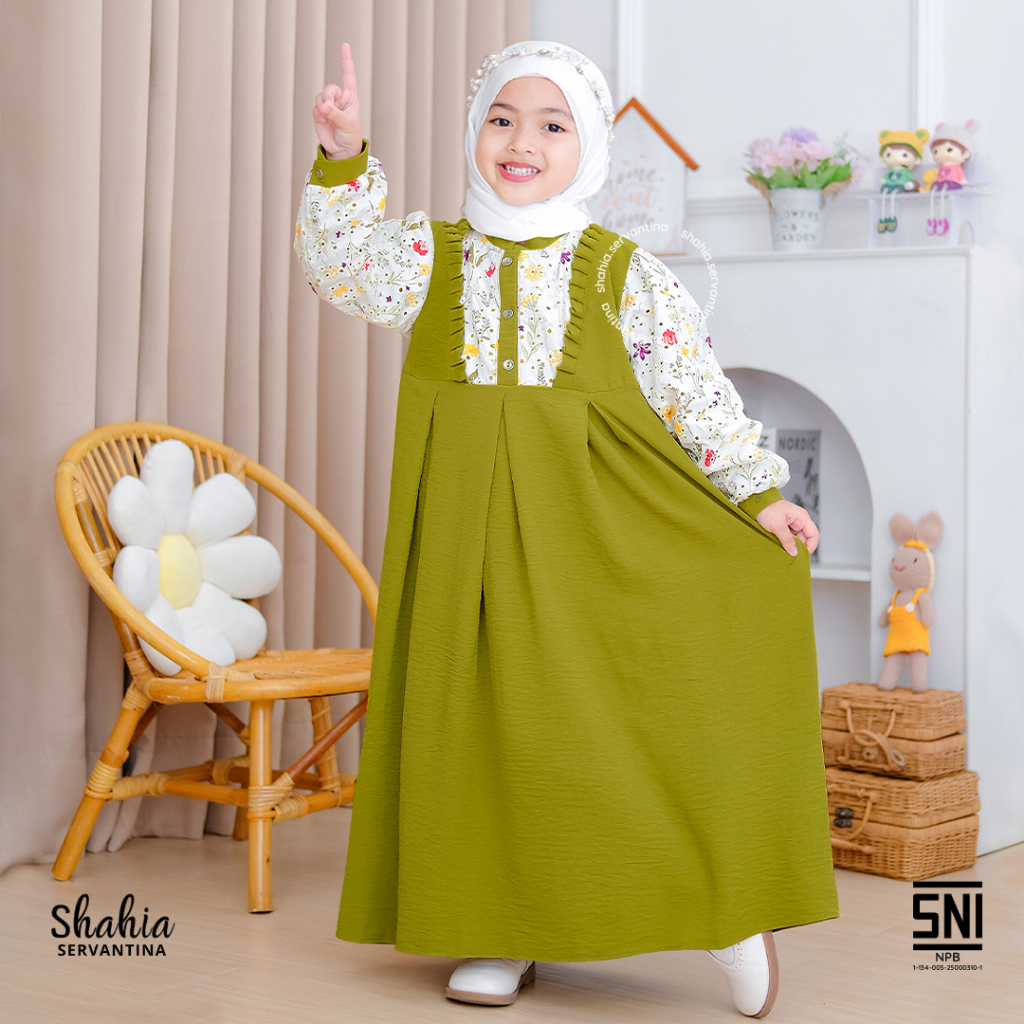 Shahia Servantina - Isabel Dress Gamis Anak Perempuan Couple Mom & Kids