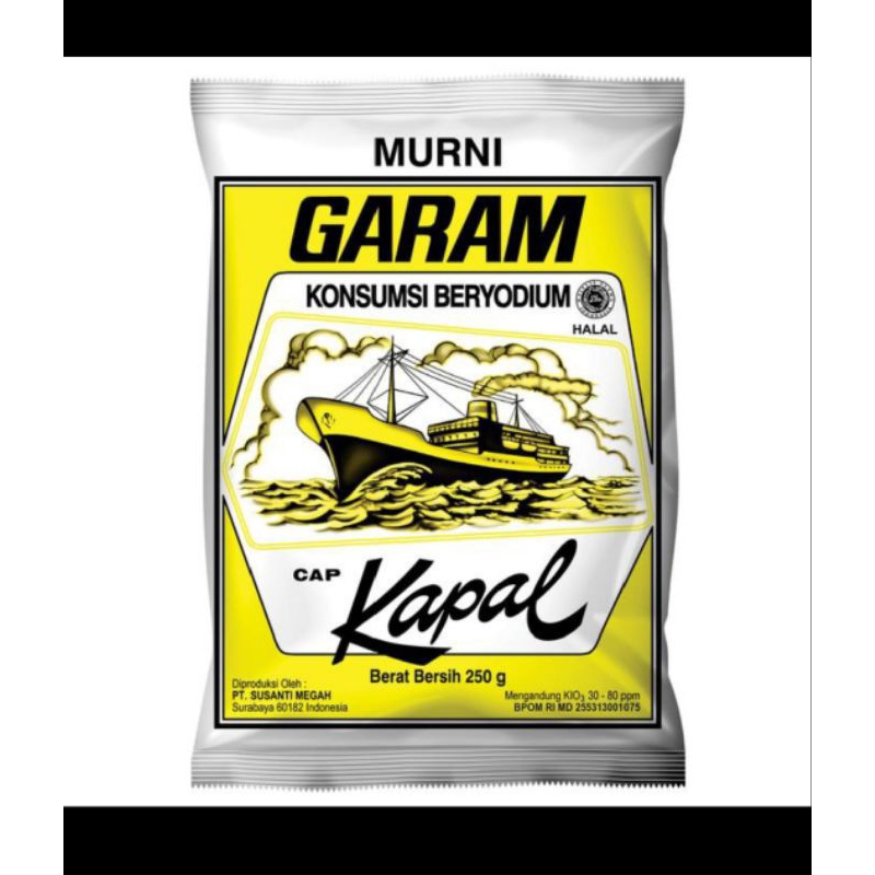 

GARAM CAP KAPAL 500 GR ( 1 ball ) 100 % MURNI (KOSUMSI BERYODIUM)