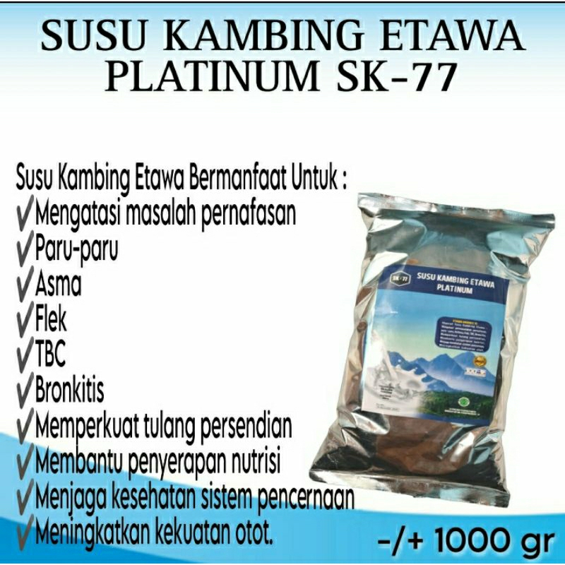 

SUSU KAMBING ETAWA PLATINUM SK77 ORIGINAL 1000gr / 1kg
