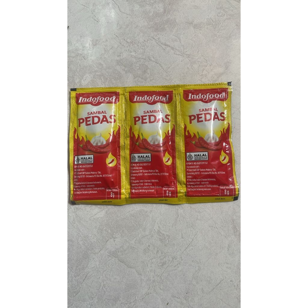

3Pcs Saus Sambal Indofood Saset 8Gr