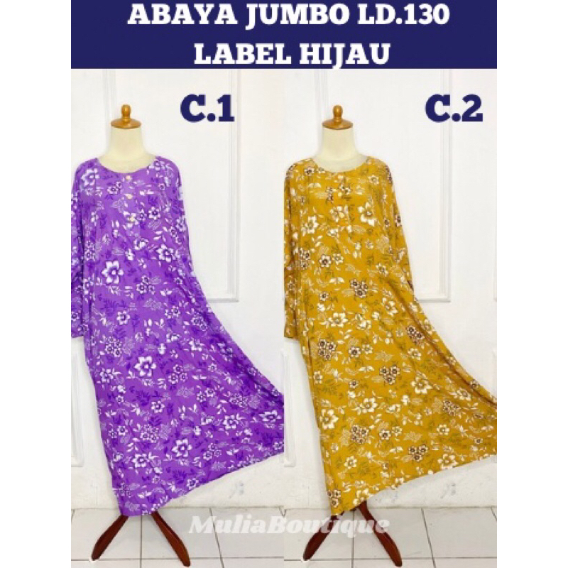 Abaya Kencana Ungu Jumbo LD 130 - Label Hijau
