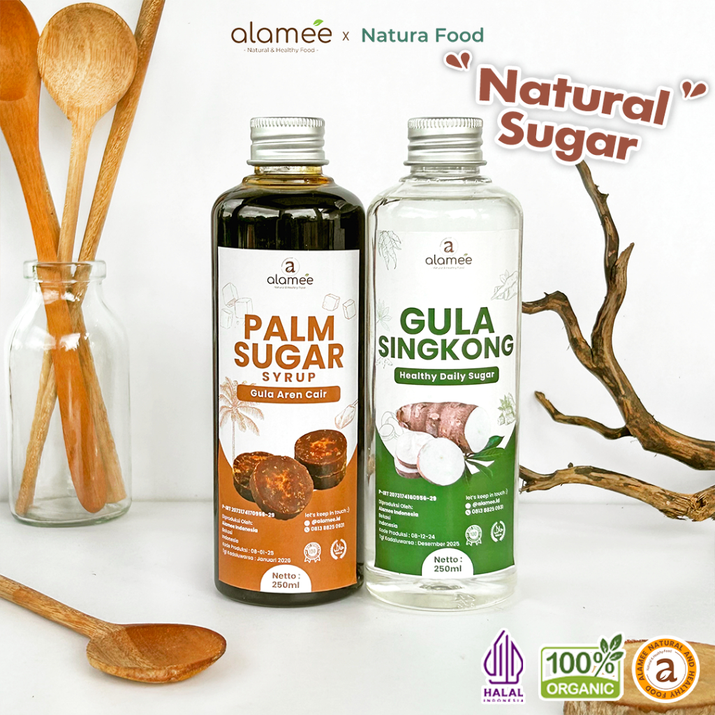 

alamee gula cair 200 ml gula singkong gula aren premium quality murni tanpa bahan tambahan lain