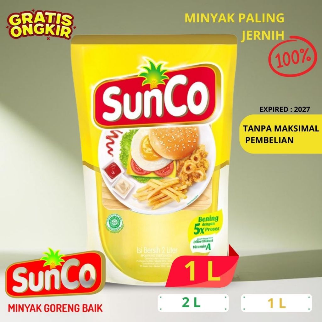 

SunCo Minyak Goreng Refill 1L / Sunco Refill Pouch 1L