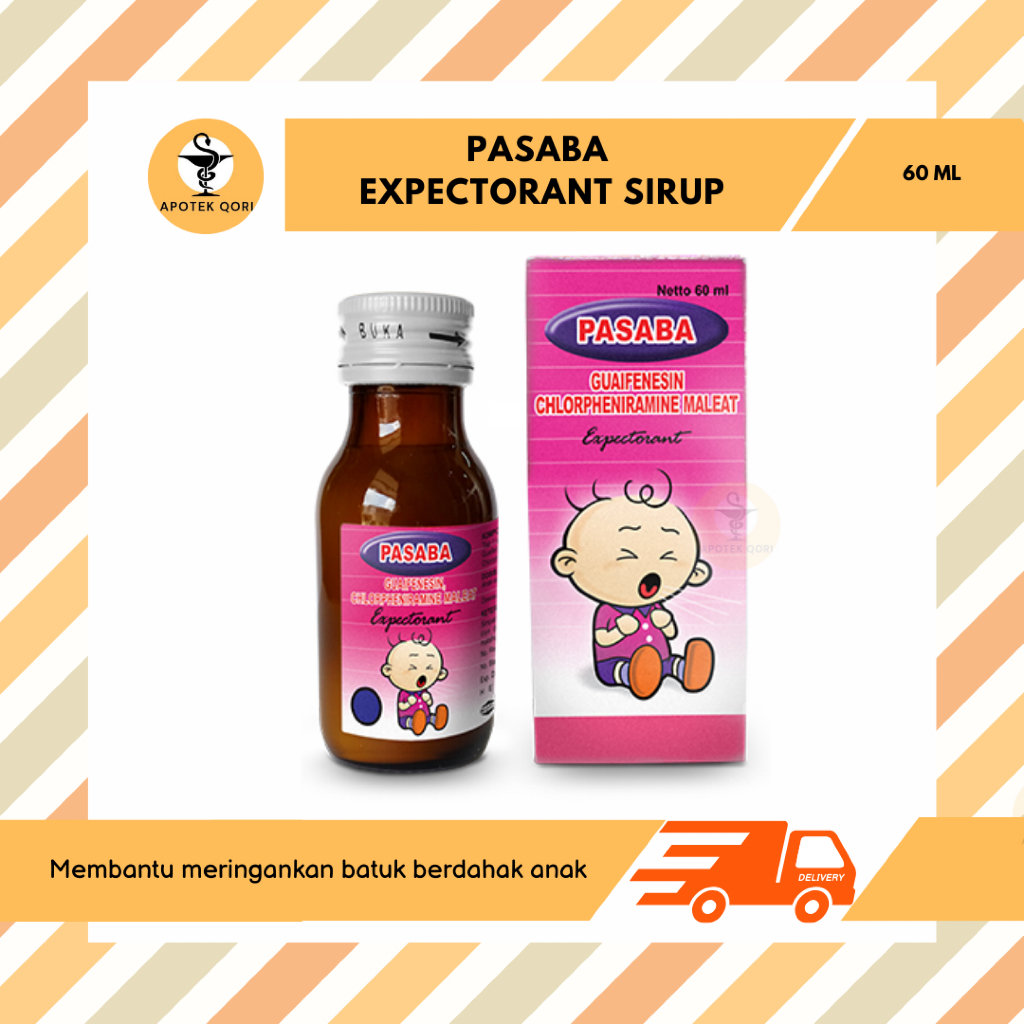 PASABA EXPECTORANT SIRUP 60 ML / MERINGANKAN BATUK ANAK / PENGENCER DAHAK