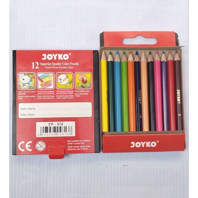 

Pensil Warna 12 Joyko CP-S12 1 pak (isi 12 pensil)