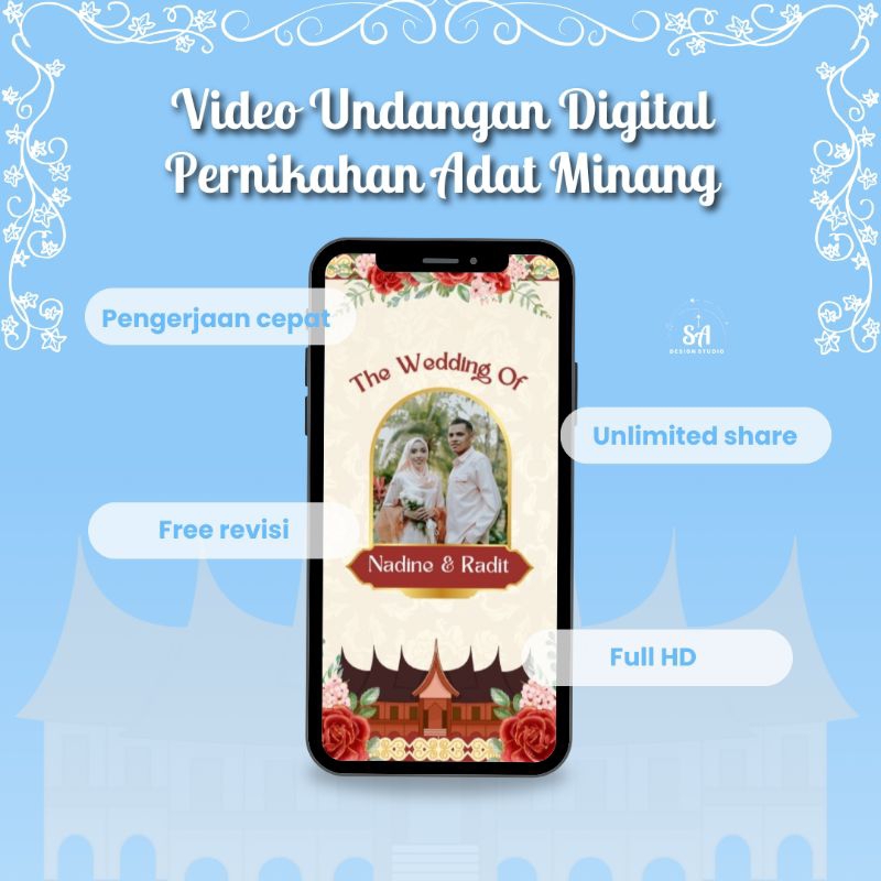Undangan Digital Video Pernikahan Adat Minang