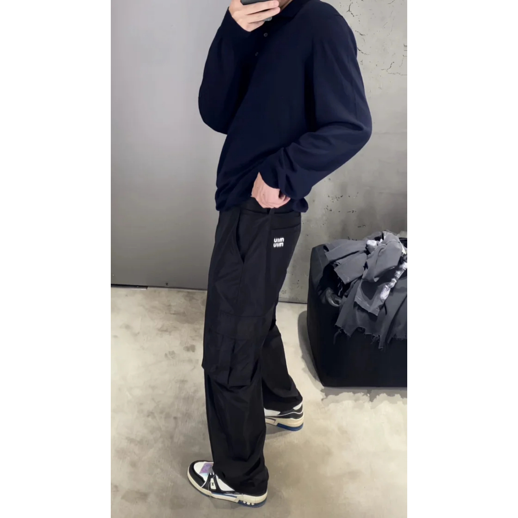 Miu Multi Pocket Black Cargo Pants