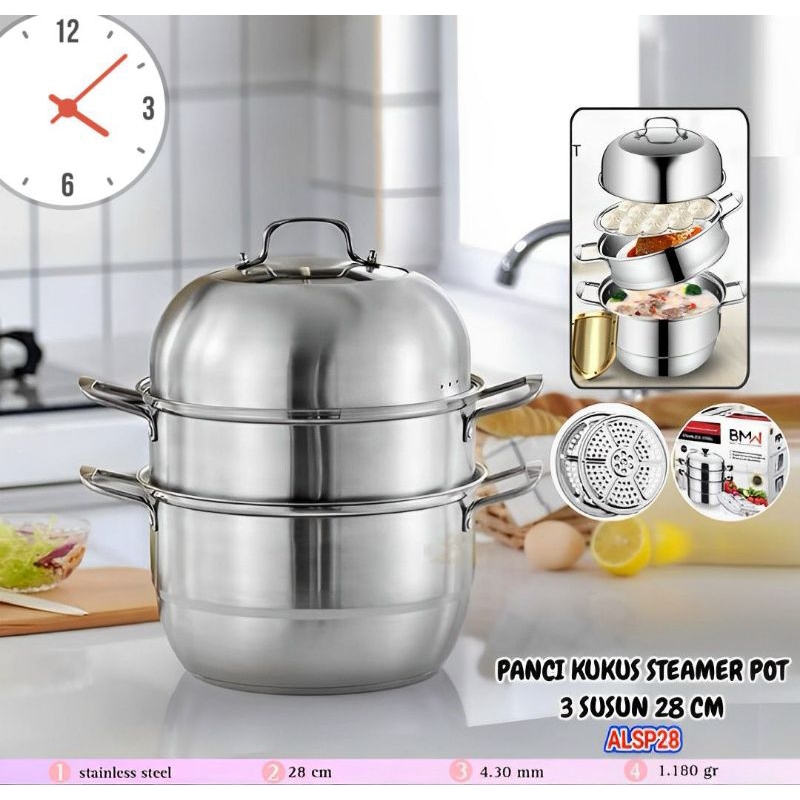 panci kukus steamer pot